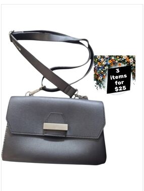 Kenneth Cole Black Vintage Crossbody Synthetic Leather Bag
